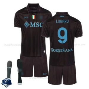 SSC Napoli Third Kids Football Kit 25/26 LUKAKU 9 - Overview