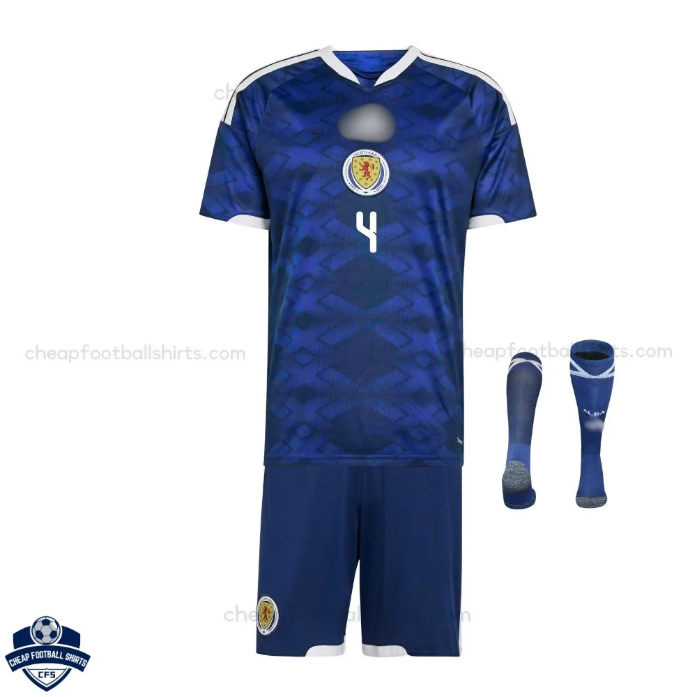 Scotland World Cup MCTOMINAY 4 Home Kids Cheap Football Kit 2026 - Front View