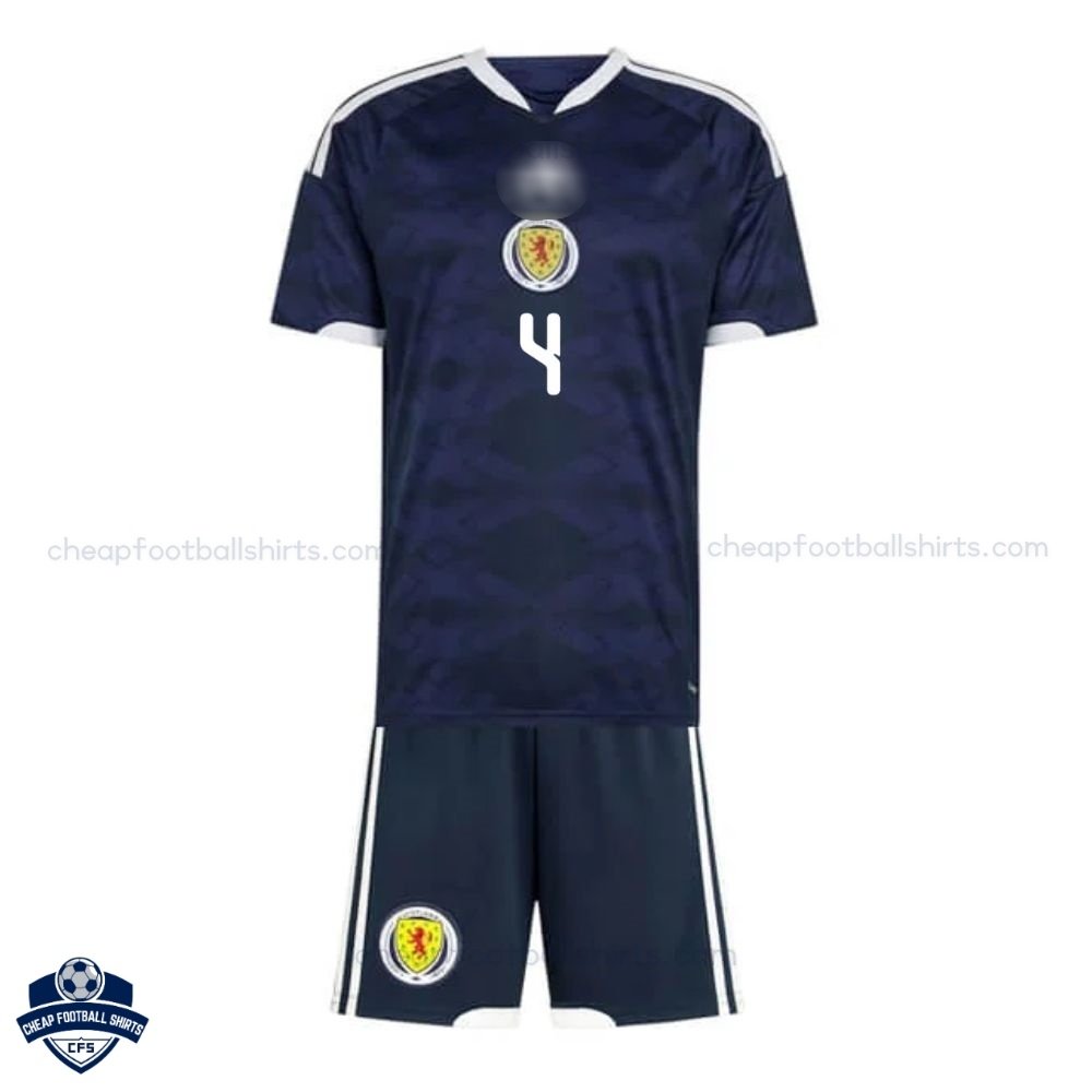 Scotland World Cup MCTOMINAY 4 Home Kids Cheap Football Kit 2026 - Front View
