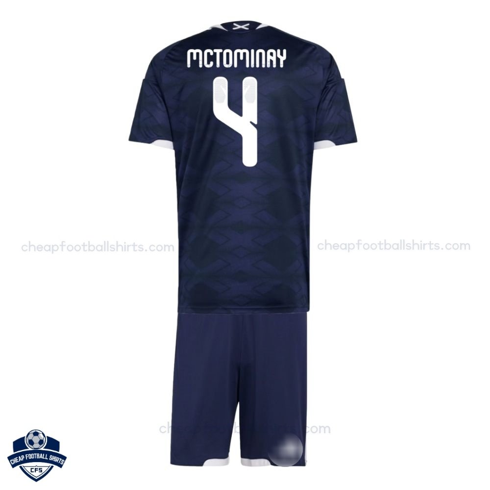 Scotland World Cup MCTOMINAY 4 Home Kids Cheap Football Kit 2026 - Back View