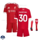 Liverpool FRIMPONG 30 Home Kids Football Kit 25/26