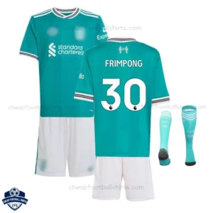 Liverpool FRIMPONG 30 Third Kids Football Kit 25/26