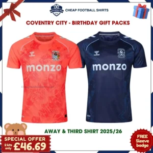 Coventry City Football Shirt Gift Pack 25/26 - AWAY AND THIRD