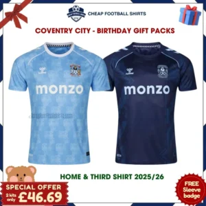 Coventry City Football Shirt Gift Pack 25/26 - HOME AND THIRD