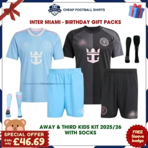Inter Miami FC Football Kit Bundle 25/26 - Away & Third with socks