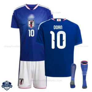 Japan World Cup 2026 Home Kids Cheap Football Kit – DOAN 10