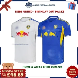 Leeds United Football Shirt Gift Pack 25/26 - Home & Away