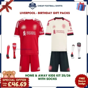 Liverpool Birthday Football Gift Bundle 25/26 - Home Away