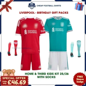 Liverpool Birthday Football Kit Bundle 25/26 - Home Third