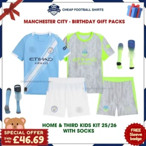 Manchester City Football Gift Bundle 25/26 - Home & Third