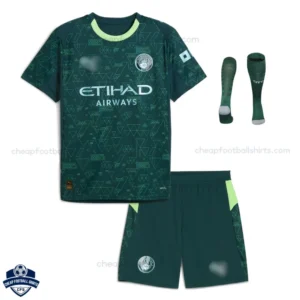 Manchester City Fourth Kids Football Kit 25/26