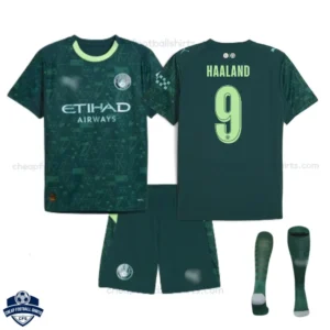 Manchester City Fourth Kids Football Kit 25/26 HAALAND 9