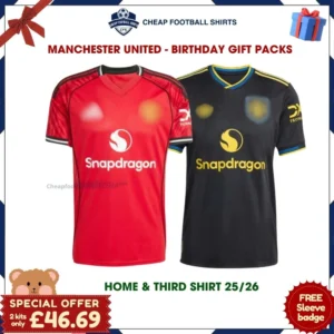 Manchester United Birthday Gift Packs -Home - Third Shirts