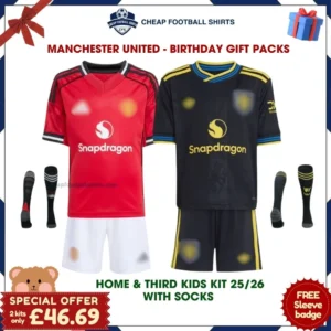 Manchester United Football Gift Packs 25/26 - Home Third