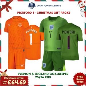 PICKFORD 1 Goalkeeper Football Kit Christmas Gift Packs 25/26