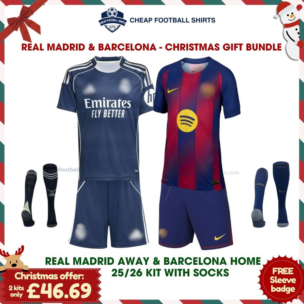 Real Madrid and Barcelona Christmas Gift Packs