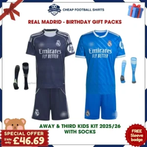 Real Madrid Football Gift Bundle 25/26 - Away & Third
