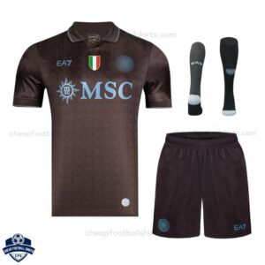SSC Napoli Third Kids Football Kit 25/26 - Front view with socks