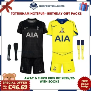 Tottenham Hotspur FC Football Kit Bundle 25/26 - Away & Third
