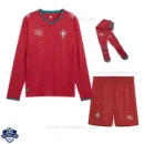Portugal Home Kids Football Kit 2026 Long Sleeve - Front View