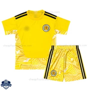 Scotland Yellow Goalkeeper Kids Football Kit 2026 - Front View