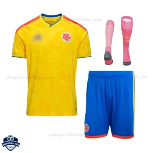 Colombia Home Kids Football Kit 25/26 with socks