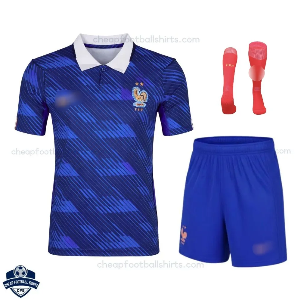 France World Cup 2026 Home Kids Cheap Football Kit