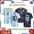Argentina MESSI 10 Birthday Football Shirt Gift Pack 2026 - Home & Away