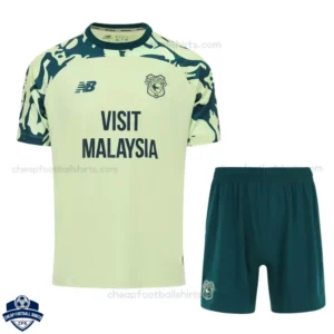 Cardiff City Away Kids Football Kit 25/26 - Front View