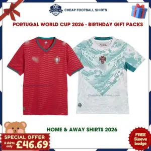 Portugal Birthday Football Shirt Gift Pack 2026 - Home & Away