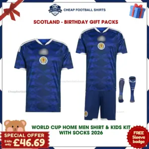 Scotland Birthday Football Kit Packs 2026 - Home Dad & Son Kit