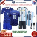 France & Argentina Home Birthday Gift Pack - MBAPPÉ 10 & MESSI 10