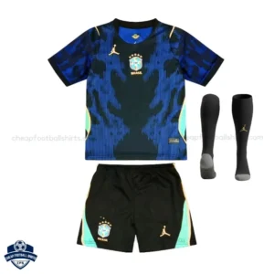 Brazil Away Kids Football Kit 2026 - Front View with socks