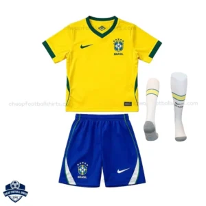Brazil Home Kids Football Kit 2026 - Front View with socks