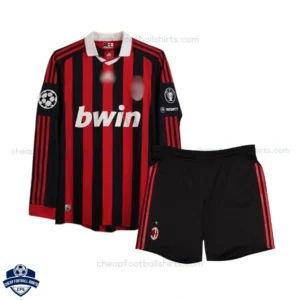 Retro AC Milan Home Kids Kit 2009/10 Long Sleeve