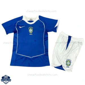 Retro Brazil Away Kids Football Kit 2004
