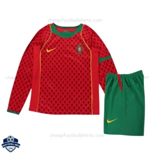 Retro Portugal Euro Kids Kit 2004 Long Sleeve