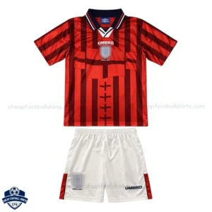 Retro England Away Kids Football Kit 1998