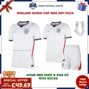 England World Cup 2026 Football Kit Pack - Home Dad & Son Kit