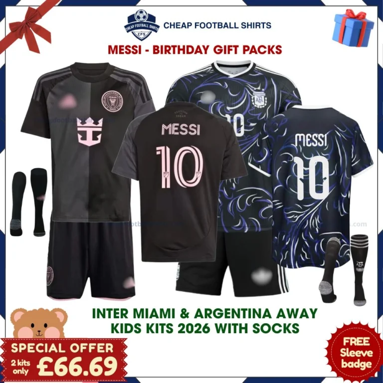 Inter Miami and Argentina World Cup 2026 birthday gift pack away football kits