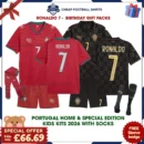 Portugal World Cup 2026 Birthday Football Kit Packs - Home & Special Edition - RONALDO 7