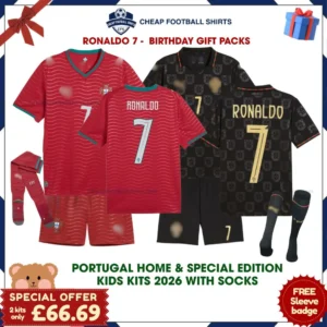 Portugal World Cup 2026 Birthday Football Kit Packs - Home & Special Edition - RONALDO 7