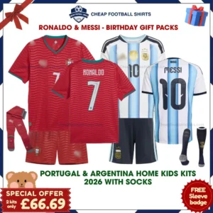 Portugal & Argentina Home Birthday Gift Pack - RONALDO 7 & MESSI 10