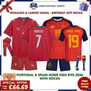 Portugal & Spain Home Birthday Gift Pack - RONALDO 7 & LAMINE YAMAL 19