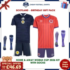 Scotland World Cup 2026 Birthday Football Kit Pack - Home & Away with socks