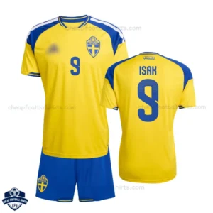 Sweden World Cup 2026 Home Kids Kit - ISAK 9