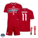 Wales World Cup JOHNSON 11 Home Kids Football Kit 2026 - Overview with socks