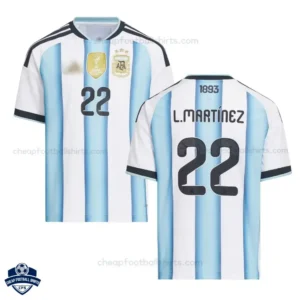 Argentina World Cup 2026 Home Men Cheap Football Shirt – L. MARTÍNEZ 22