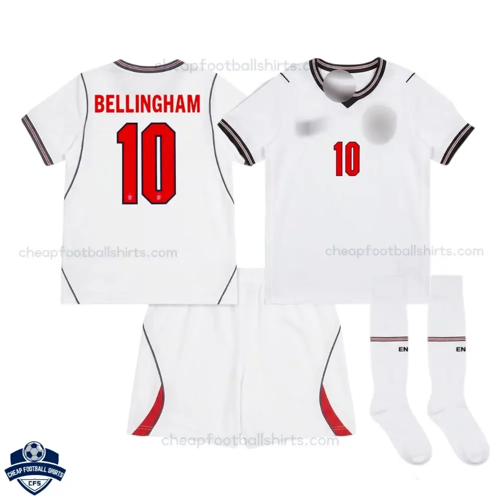 England World Cup 2026 Home Kids Football Kit - BELLINGHAM 10