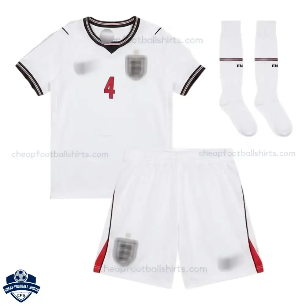 England World Cup 2026 Home Kids Football Kit RICE 4 - Front view